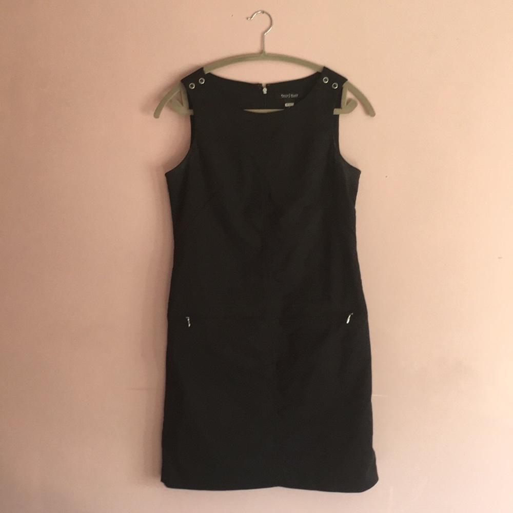 White House Black Market Black Sheath Dress sz 4